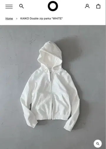 [ 2일간 한정 가격 ] KAIKO Double zip parka 화이트