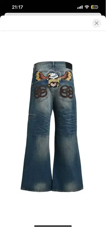 BREATH CHAIN EAGLE DENIM PANTS