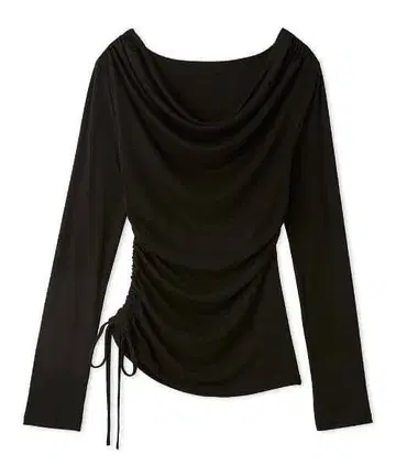 [ 새상품급 ] 라운드 드레이프넥 플라이 티셔츠