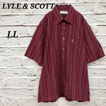 라이브 앤 스캇 [ LL ] 반팔 셔츠 스트랩 코튼 혼방 보르도