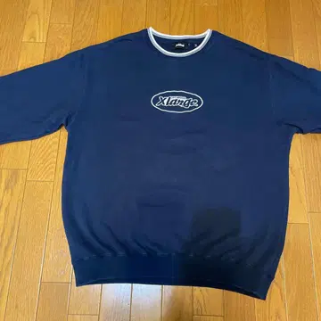 XLARGE 맨투맨 네이비 L 사이즈 로고 자수