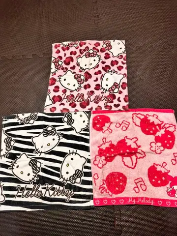 헬로키티 마이멜로디 타월 3개 세트