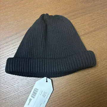 ROTOTO 코튼 롤업 비니 블랙