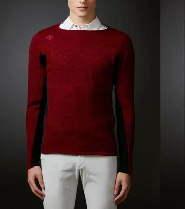 데상트 골프 오가닉 울 크루넥 스웨터