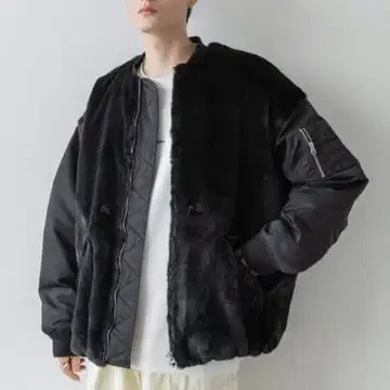 스무스 퍼 콤비 MA-1 밀리터리 블루종