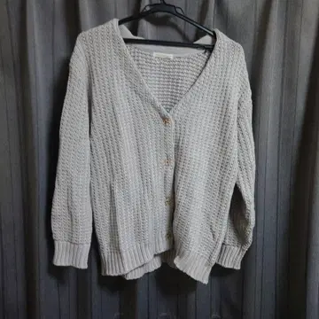 그레이 V넥 가디건 FR 사이즈