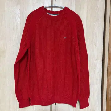 크로커다일 빨간색 니트 스웨터 긴팔