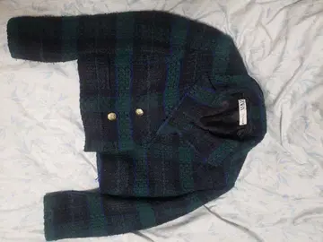 ZARA 체크 무늬 테일러드 자켓