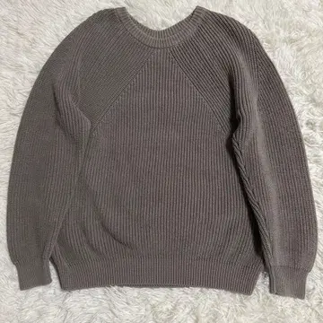 바토너 BATONER 시그니처 크루넥 니트 그레이 S