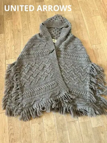 유나이티드 애로우즈 HIGHLANDLUB 모 100% 케이프 판초