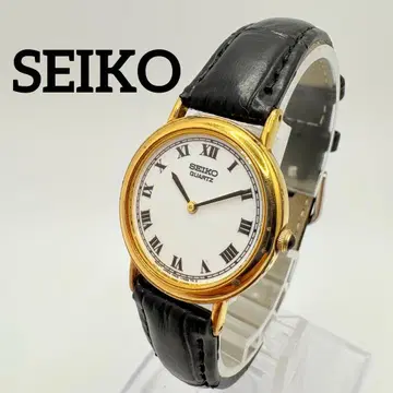 새상품 배터리 작동 SEIKO 세이코 손목시계 골드 라운드 벨트 새상품