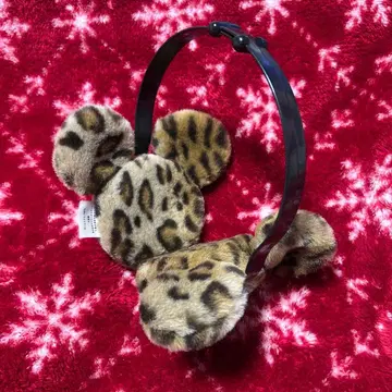 디즈니 리조트 레오파드 무늬 귀도리