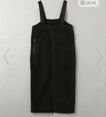 유나이티드 애로우즈 플리스 오버롤 스커트 블랙 M