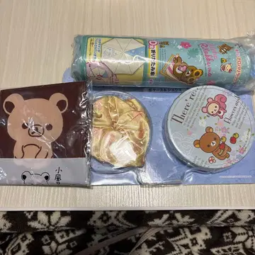 헤이세이 레트로 리락쿠마 접이식 우산 캔 케이스 작은 후로시키 묶음 판매