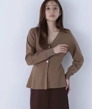 허리 쉐이프 슬릿 가디건