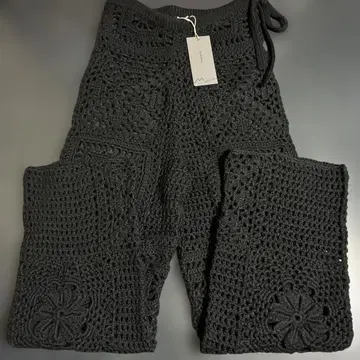 ( 한정 가격 ) MOUSSY 언더아머 크로셰 뜨개질 니트 롱 팬츠