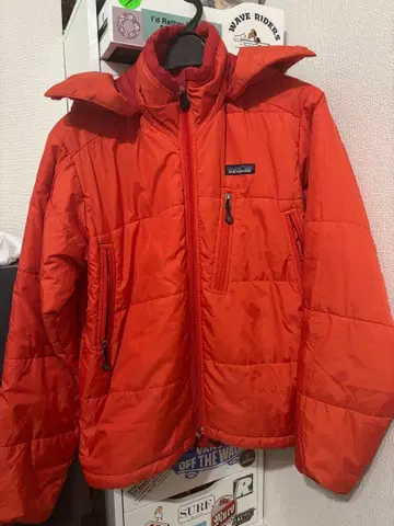 [ 새상품급 ] Patagonia 퍼프 자켓 오렌지 x 레드