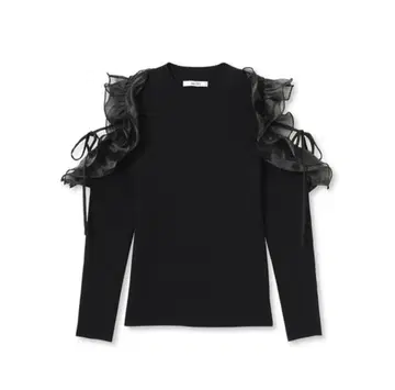 SNIDEL 스나이델 프릴 슬리브 니트 풀오버 상의