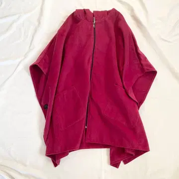 후드 부착 판초풍 케이프 코트 여성용 L 와인 레드