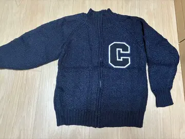 새상품급 CITEN 카우친 로고 니트 자켓