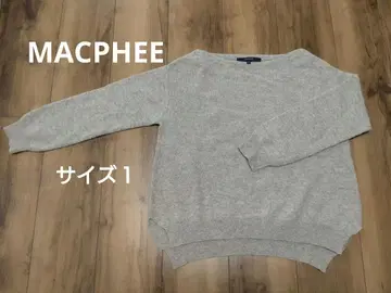 MACPHEE 니트 스웨터 그레이 베이지