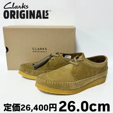 새상품 클락스 오리지널스 위버 다크 그린 스웨이드 26.0