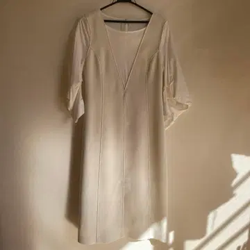 새상품급 르쉘블루 아이보리 원피스 코튼 일본제