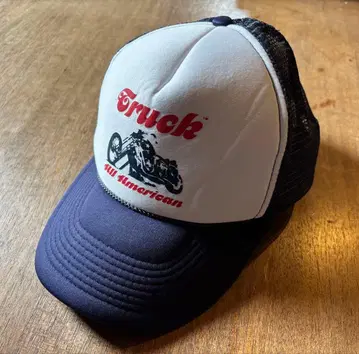 트랙 브랜드 메쉬 캡 네이비