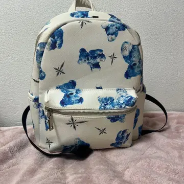 트래버스 TOKYO 곰 무늬 백팩 화이트/블루