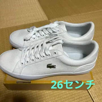 LACOSTE 화이트 레로ndo 스니커즈 26cm