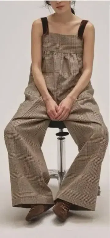 투데이풀 todayful 체크 와이드 콤비네존