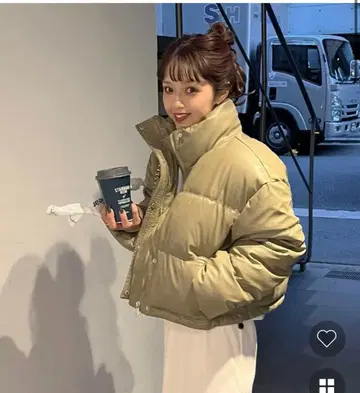 nugu 인조 가죽 패딩 자켓