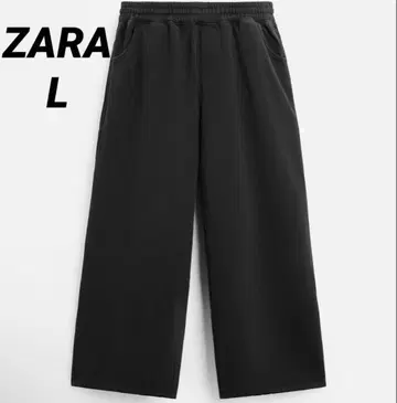 ZARA 속기모 워시 가공 와이드 레그 맨투맨 팬츠 L