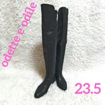 새상품급 오디트 에 오딜 스트레치 니하이 부츠 23.5 사이드 지퍼