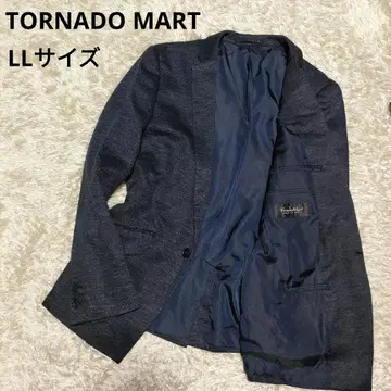 TORNADO MART 린넨 혼방 테일러드 자켓 네이비 LL 사이즈