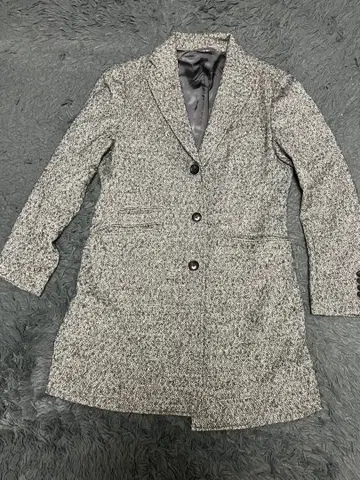 에포카 우오모 트위드 체스터 코트 그레이