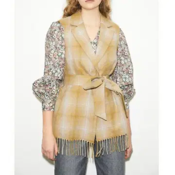 [ 택 포함 ] moussy 테일러드 베스트 프린지 베스트