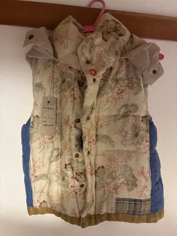 Vlas Blomme 꽃무늬 다운 베스트 리버서블