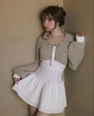 ANDMARY Tess 블라우스 미니 드레스