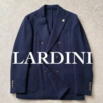 미사용급 LARDINI 테일러드 자켓 더블 브레스트 자카드 직조 48