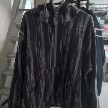 멕시칸 후드티 긴팔 남성용 여성용 니들 펀치 니트 가을 겨울