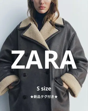 새상품 ZARA 페이크 양가죽 ZW Collection 무스탕 코트