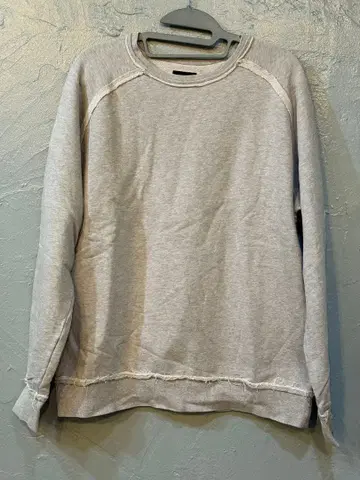 BEAMS/빔즈 맨투맨 트레이닝복/무지/연한 그레이색