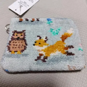 페이러 L자형 미니 파우치 윈터 애니멀즈 라이트 그레이