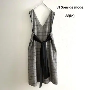 31 Sons de mode 체크 무늬 리본 원피스 36 세련된 고급