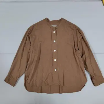 마가렛호웰 노카라 울 코튼 셔츠