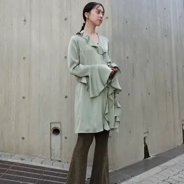 sahara Satin Ruffle Asymmetry Dress