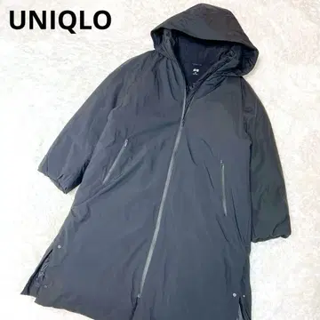 레어 사이즈 컨디션 최상 울트라 웜 하이브리드 다운 롱 코트 블랙 3XL