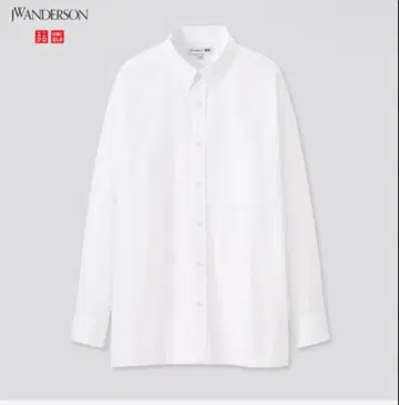 유니클로 JW ANDERSON 엑스트라 파인 코튼 오버 사이즈 셔츠