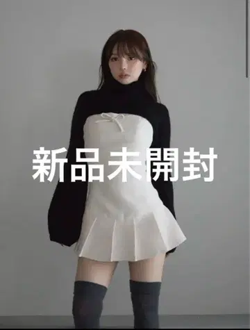 andmary Twiggy tweed mini dress white